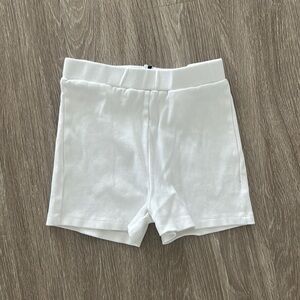 White knit shorts